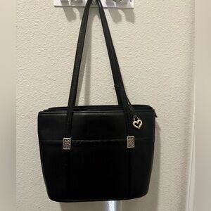 Vintage Brighton leather Shoulder Bag with pockets inside C044844